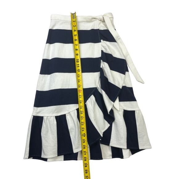 J. Crew Women's Navy/White Striped Cropped Tank Top XS/Rugby Knit Wrap Skirt XXS - Picture 8 of 14